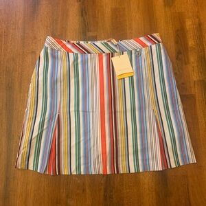 Greg Norman NWT Collection skort/ skirt 10 Multi Stripe Perfect Fit Play Dry